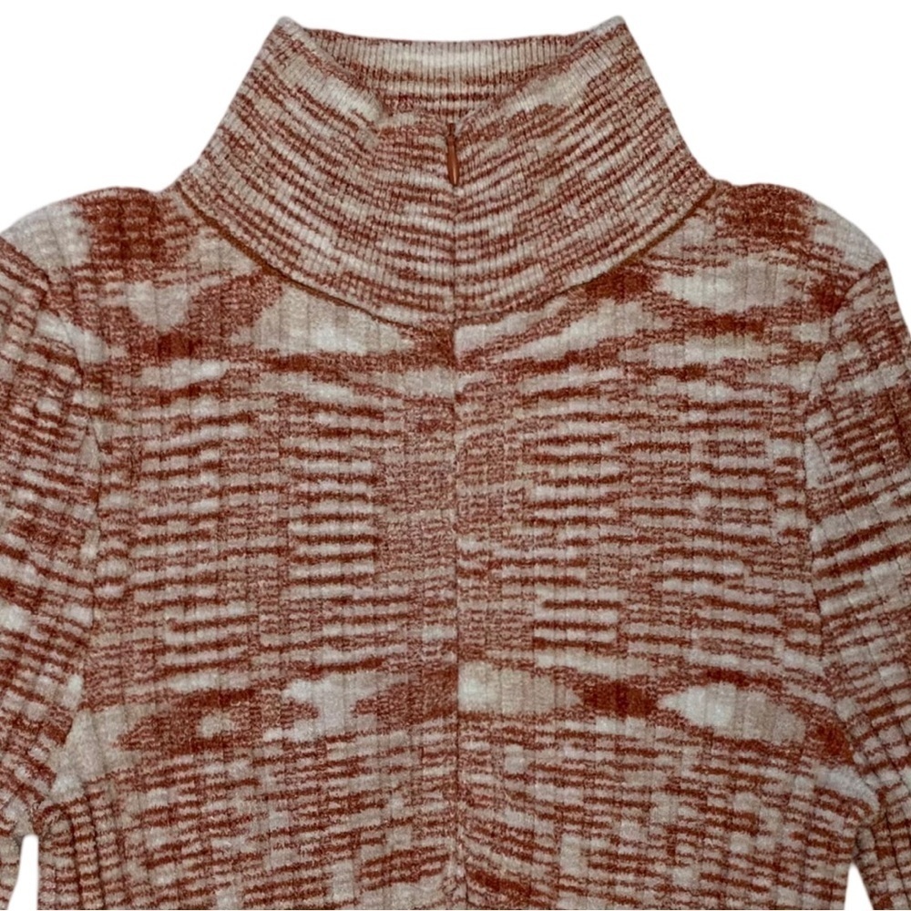 Urban Outfitters Ty Chenille Space Dye Half-Zip Crop Top Size S - Picture 12 of 17